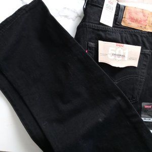NWT Classic Levi's 501 Black Wash Jeans